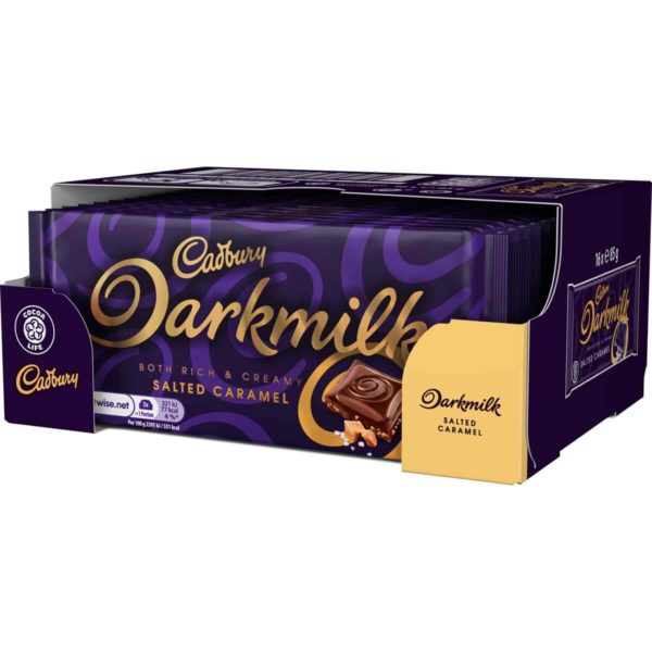 Cadbury Darkmilk Salted Caramel Bar 85g (Box of 16)