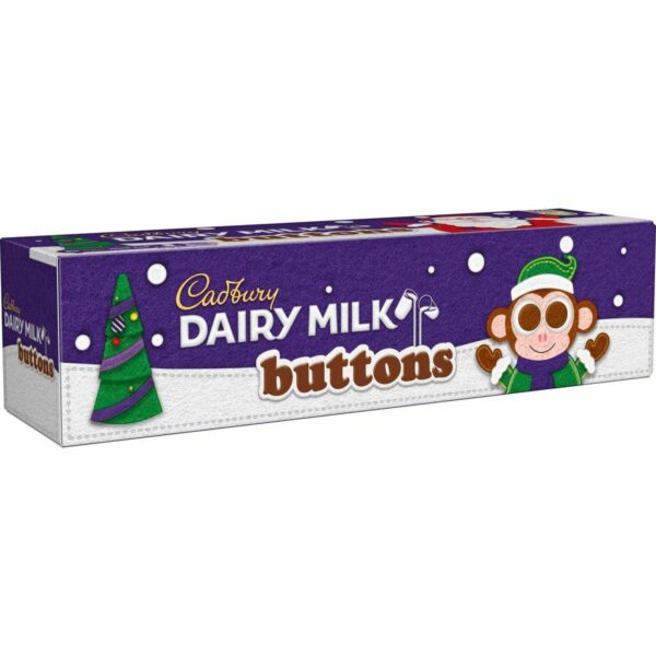 Cadbury Christmas Chocolate Buttons Tube 72g (Box of 12)