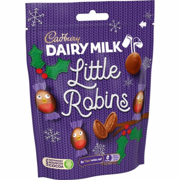 Cadbury Dairy Milk Little Robins Bag 77g (Box of 16)