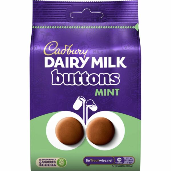Dairy Milk Giant Mint Buttons Bag 110g
