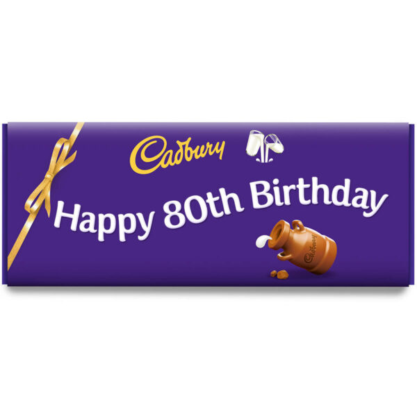 Happy 80th Birthday Dairy Milk Bar (850g)