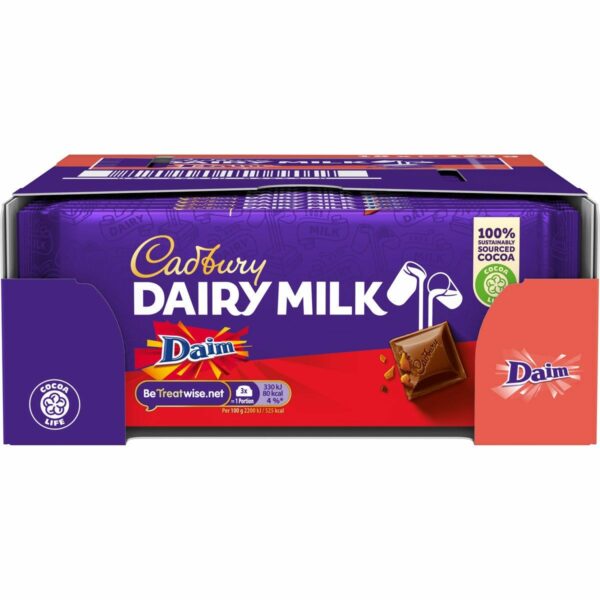 Cadbury Dairy Milk with Daim 120g (Box of 18)