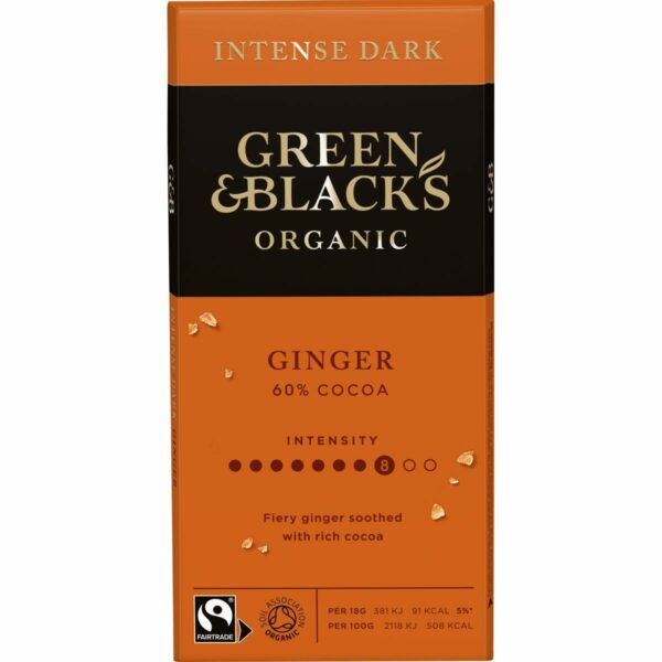 GB Organic Ginger 90g Bar