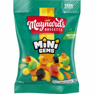 Maynards Bassetts Mini Gems 160g (Box of 12)