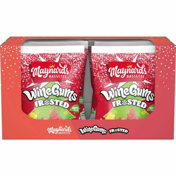 Maynards Bassetts Frosted Wine Gums Bag 165g (Box of 12)
