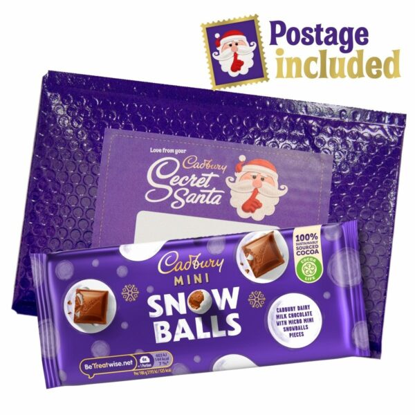 Secret Santa Mini Snowballs Chocolate Bar 100g