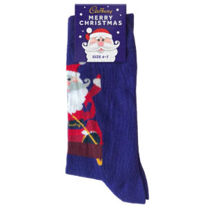 Cadbury Santa Christmas Socks- Med