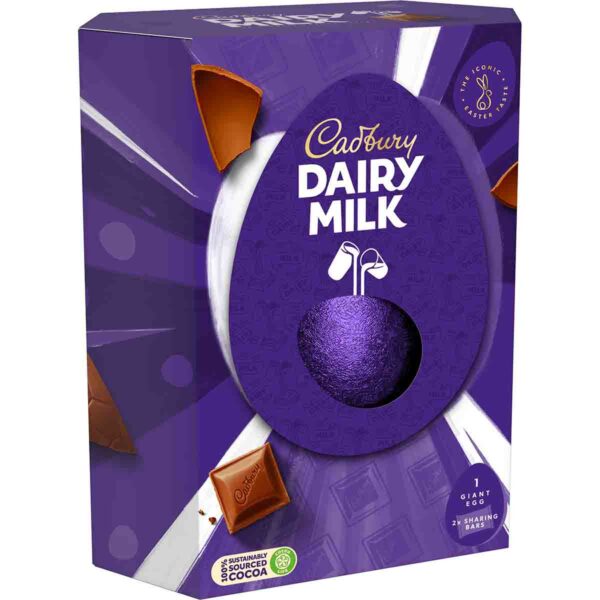 Cadbury Dairy Milk Giant Egg 515g (Box of 4)