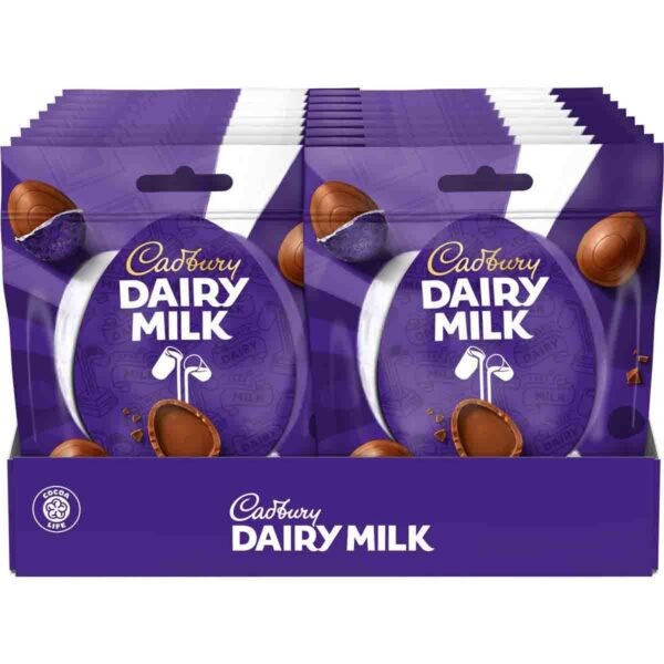 Dairy Milk Chocolate Mini Eggs Bag 77g (Box of 18)
