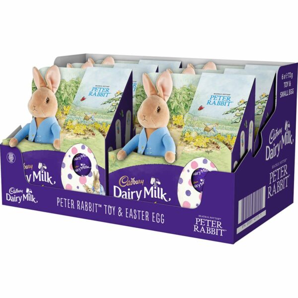 Peter Rabbit Toy & Dairy Milk Easter Egg (Box of 6)