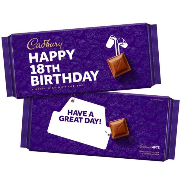 Happy 18th Birthday Dairy Milk Chocolate Bar