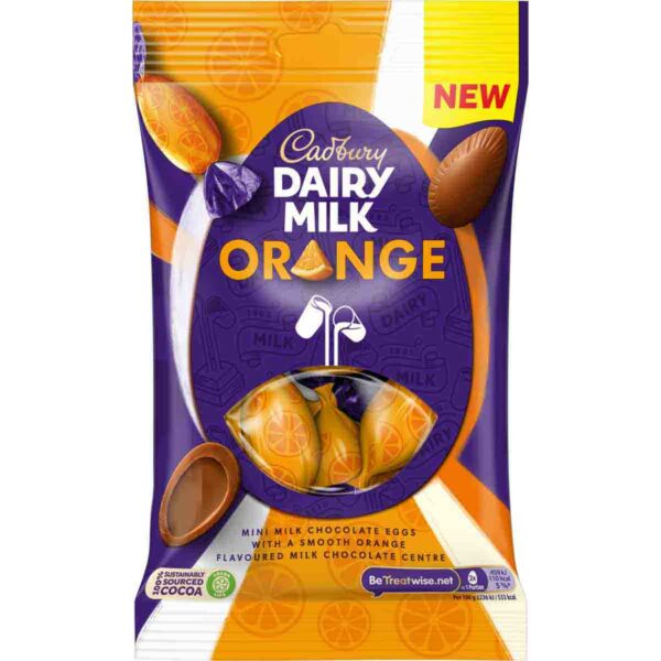 Dairy Milk Orange Mini Filled Eggs Bag 72g