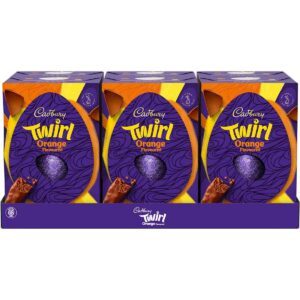 Cadbury Orange Twirl Chocolate Easter Egg (Box of 6)