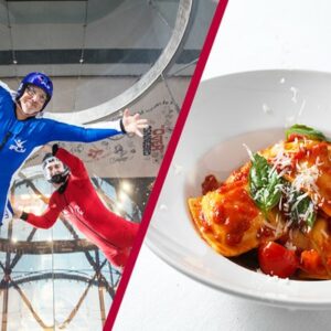 iFly Indoor Skydiving and Three Course Meal with Wine at Prezzo for Two