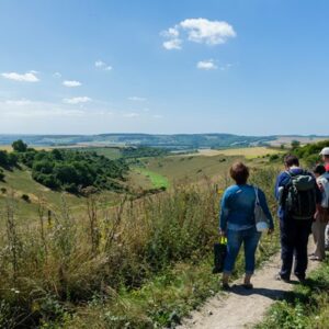 Whole Day South Downs Walking Adventure and Pub Lunch with a Glass of Wine for One