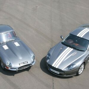Jaguar E Type and Aston Martin Driving Thrill