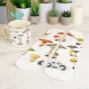 Mushroom Enamel Mug & Sock Gift Set