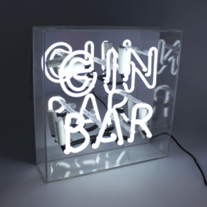 Gin Bar Neon Box Sign