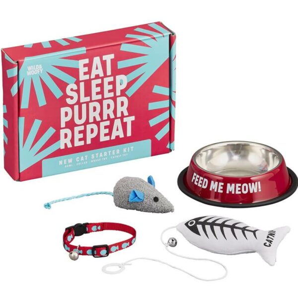 New Cat Starter Kit - Eat Sleep Purr Repeat