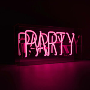 Pink Party Neon Box Sign