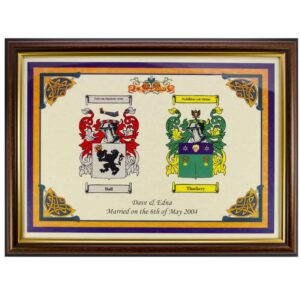 Personalised Double Coat Of Arms Print