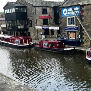 Two Course Sunday Roast Dinner with a Bottle of Wine for Two at Skipton Boat Trips