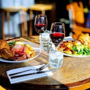 Three Course Meal with Wine for Two at The Old Cock Inn