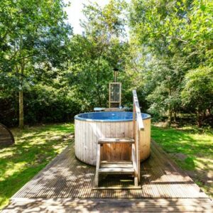 One Night Glamping in Bell or Yurt with Hot Tub and Fizz at Woodland Escape
