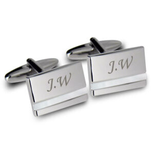 Personalised Mother Of Pearl Cufflinks