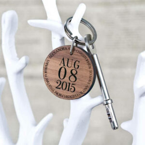 Personalised Special Date Round Keyring