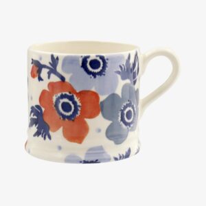 Red & Blue Anemone Small Mug