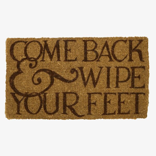Black Toast Come Back & Wipe Your Feet Doormat