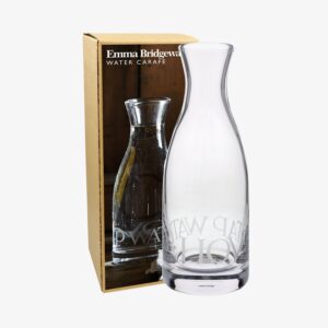 Black Toast Glass Carafe Boxed