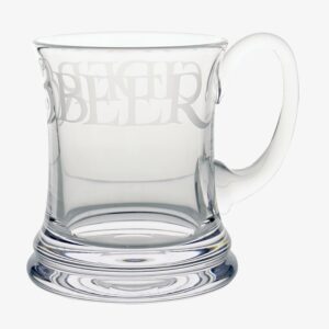 Black Toast Glass Beer Mug