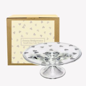 Hearts Small Glass Cake Stand Boxed