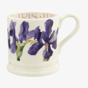 Seconds Flowers Blue Iris 1/2 Pint Mug