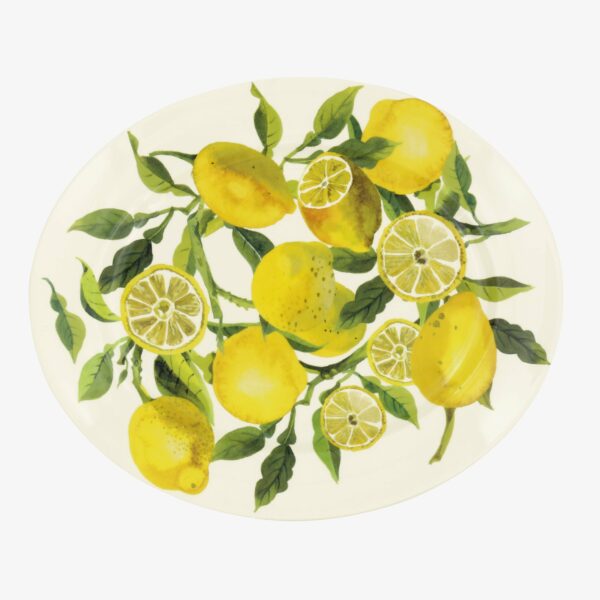 Seconds Vegetable Garden Lemons Medium Oval Platter