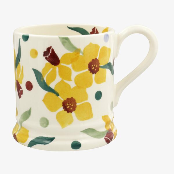 Polka Daffodils Marie Curie 1/2 Pint Mug