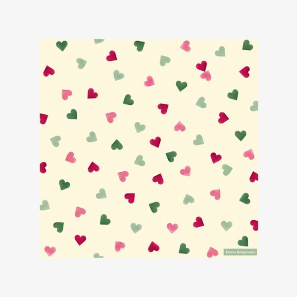 Pink & Green Hearts Lunch Napkins