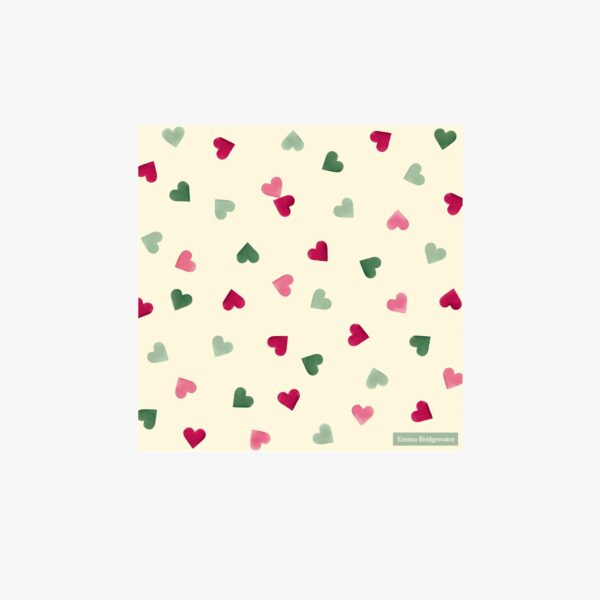 Pink & Green Hearts Cocktail Napkins