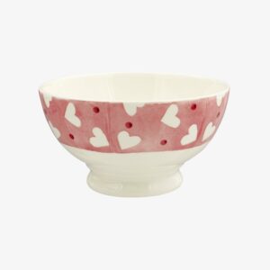 Pink Hearts & Dots French Bowl