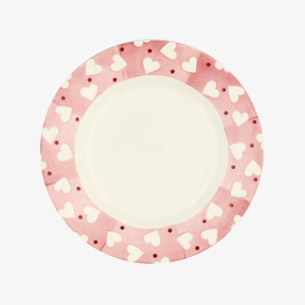 Pink Hearts & Dots 8 1/2 Inch Plate