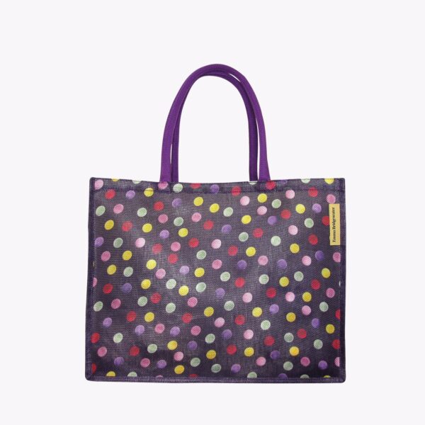 Purple Polka Dot RPET Shopper Bag