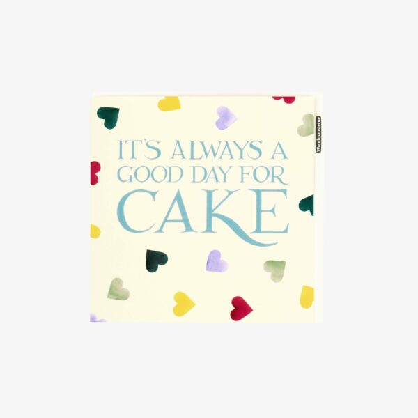 It's Always a Good Day for Cake Polka Hearts Birthday Card