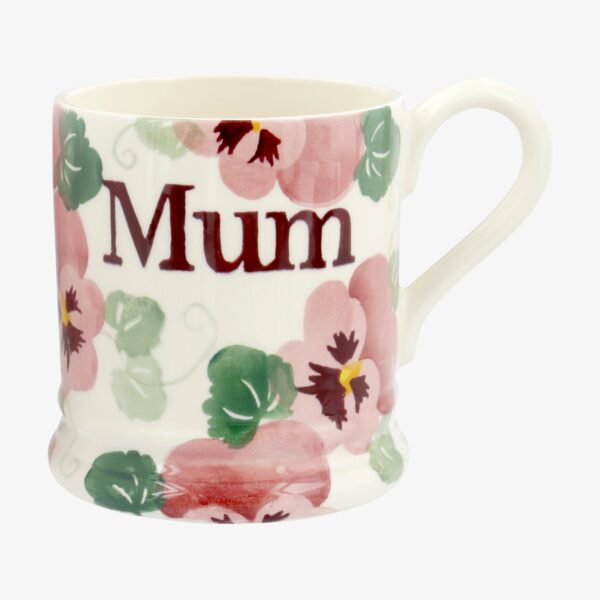 Seconds Pink Pansy Mum 1/2 Pint Mug