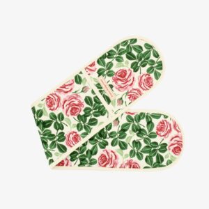 Pink Roses Double Oven Glove