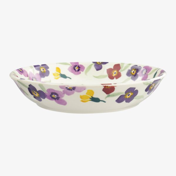 Purple Wallflower Medium Pasta Bowl