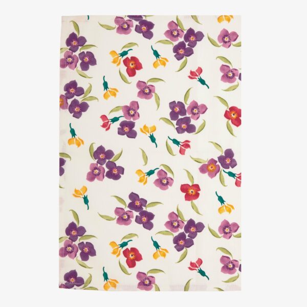 Purple Wallflower Tea Towel