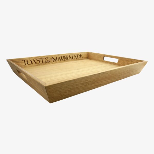 Black Toast Wooden Tray