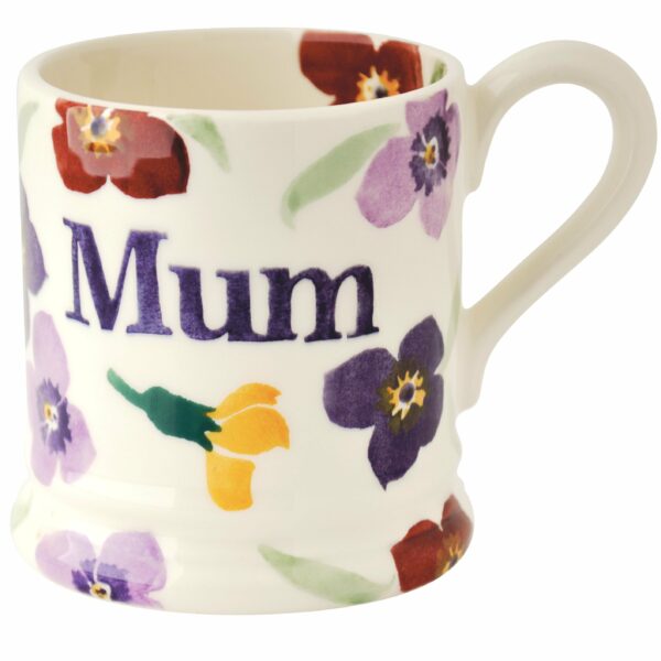 Seconds Purple Wallflower Mum 1/2 Pint Mug